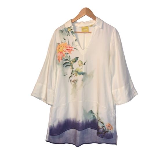 MAEVE | Anthropologie Watercolors Floral tunic - Picture 3 of 9